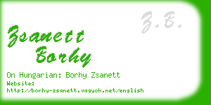 zsanett borhy business card